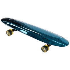 2024 Oskar Zieta per Zieta Bolid Skateboard in acciaio inox blu