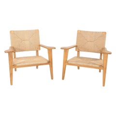 2024 Pareja de sillas de exterior F-Chair de Marcel Gascoin para GUBI, en teca natural
