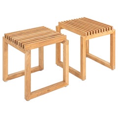 2024 Pair of Niels Hvass for Fritz Hansen / Skagerak Cutter Stools in Teak