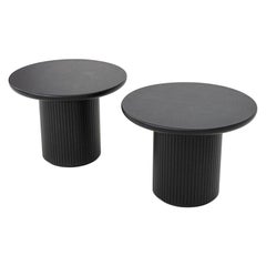 2024 Coppia di Space Copenhagen per Gubi Moon Lounge / Tavolini in Oak Oak nero
