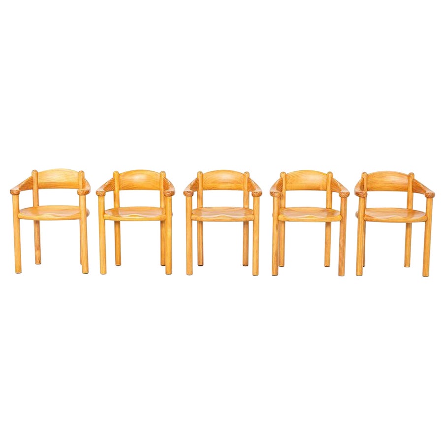 2024 Set of Five Rainer Daumiller for GUBI Daumiller Dining Armchairs