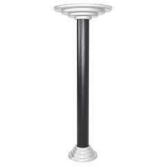 Lampadaire torchère profilé Firma Keiser Machine Age des années 1940 en aluminium
