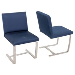 Vintage 1959 Pair of Mies van der Rohe Brno Armless Chairs The Four Seasons Restaurant