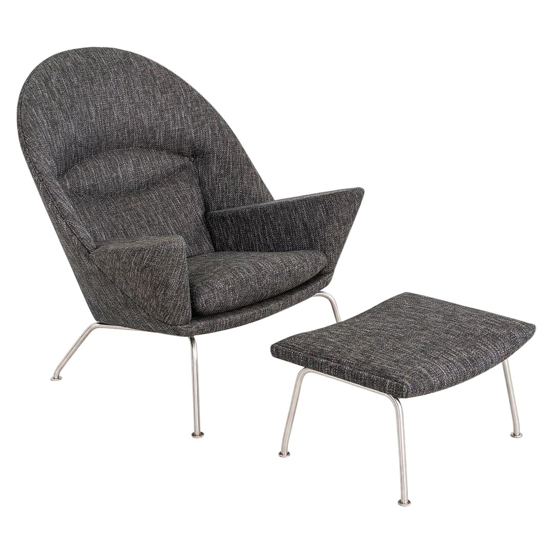 2022 CH468 Oculus Lounge Chair and Ottoman by Hans Wegner for Carl Hansen