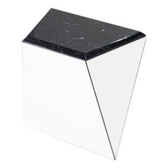 2022 David Adjaye for Knoll Washington Prism Side Table in White / Black Marble
