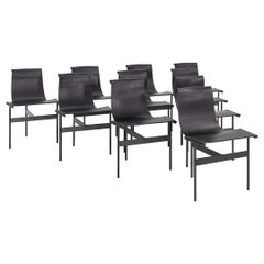 Set di dieci sedie Katavolos Littell e Kelley per Gratz Industries in nero