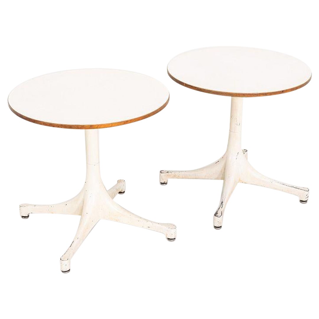 Paire de tables d'appoint à piédestaux George Nelson pour Herman Miller, vers 1958