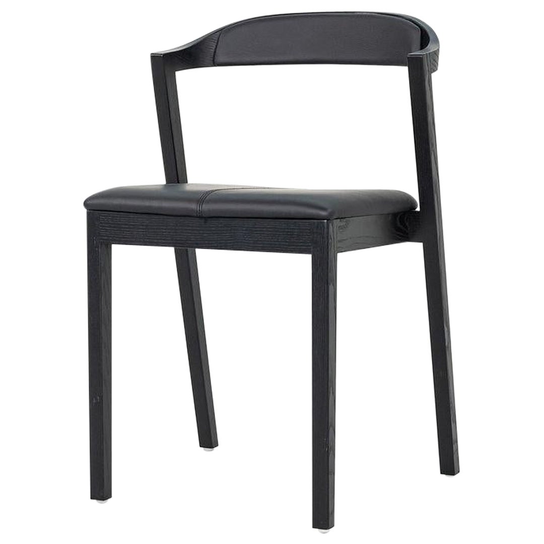 2022 Mikko Halonen for CondeHouse Kiila Side Chair in Black Leather & Black Ash