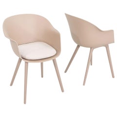 2024 Pair of GamFratesi for GUBI Bat Outdoor Dining Chairs in Beige