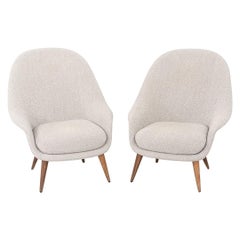 2024 Pair of GamFratesi for GUBI High Back Bat Lounge Chair Upholstery