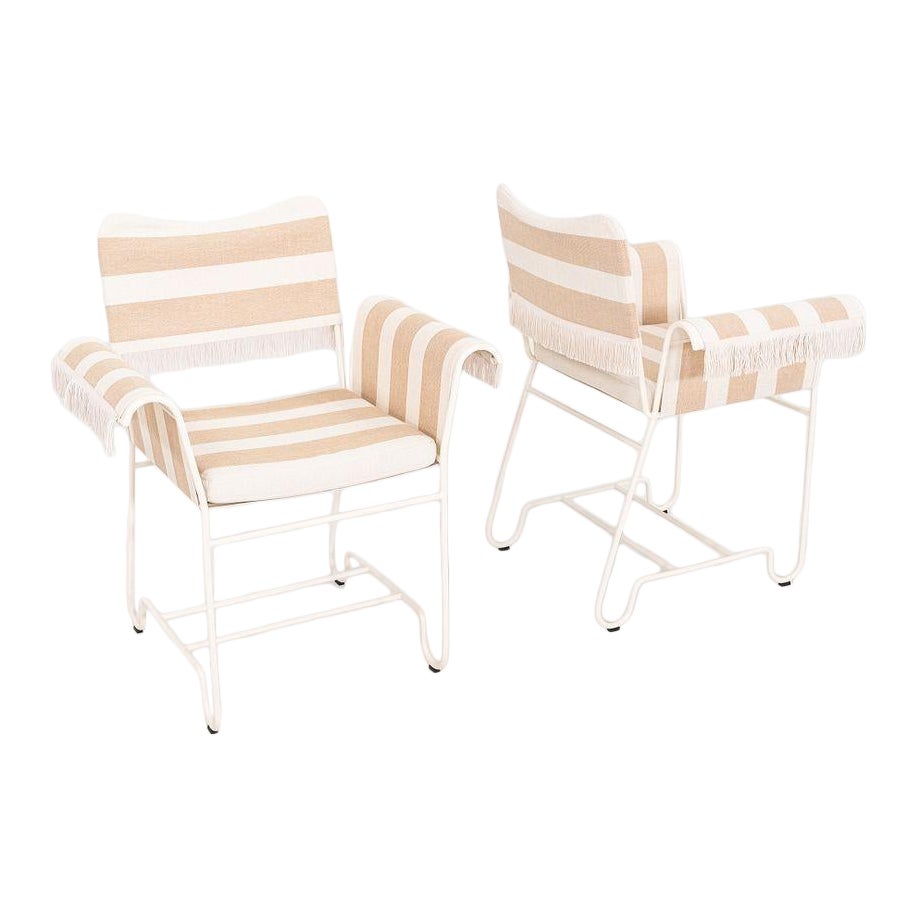 2024 Pair of Mathieu Mategot for GUBI Tropique Dining Chairs with Fringes