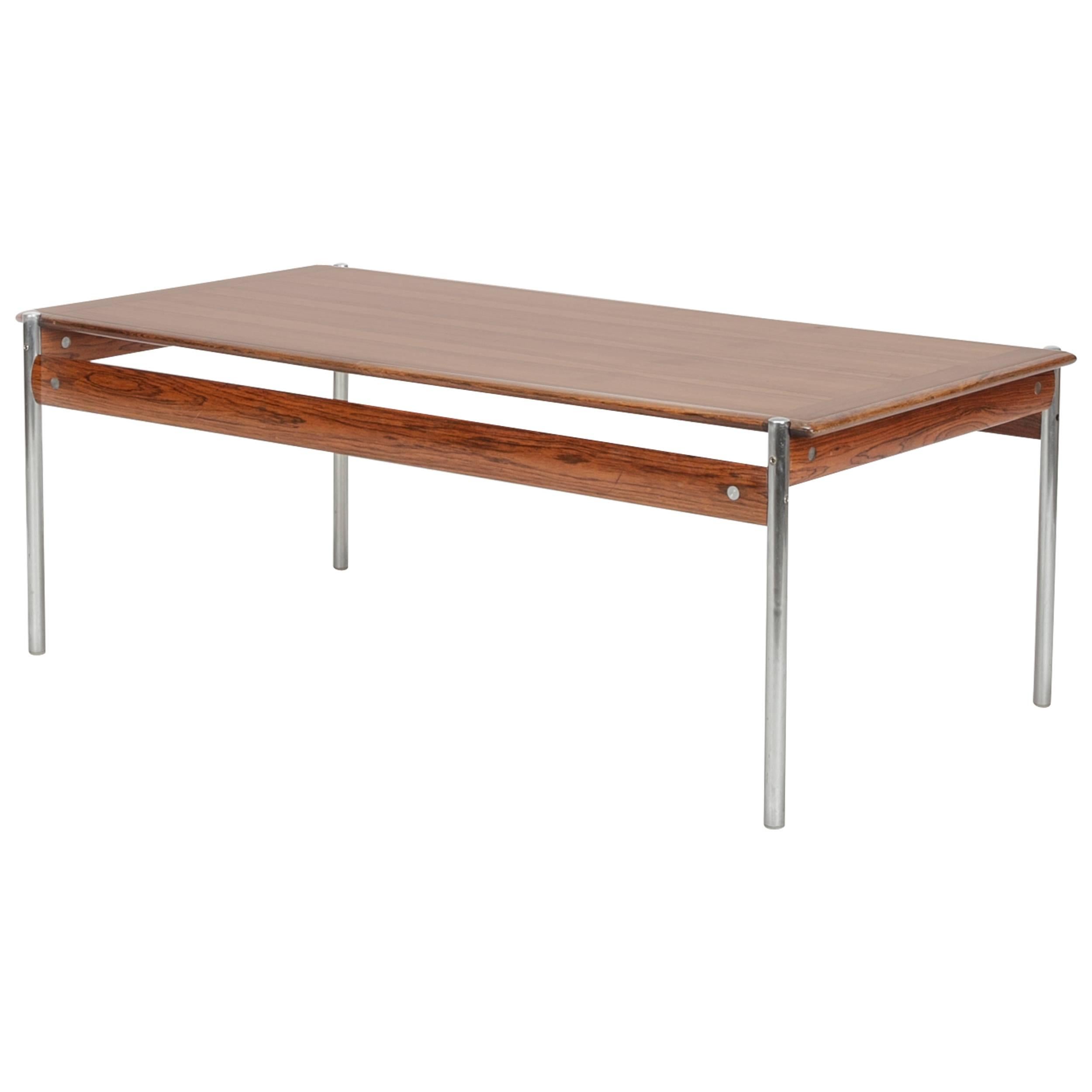 Sven Ivar Dysthe Rosewood Coffee Table Model 1001, 1959 For Sale