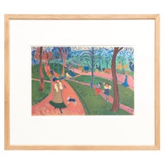 André Derain Litografía en color "Hyde Park" enmarcada, hacia 1972