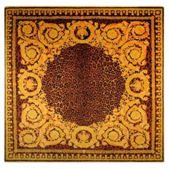 Gianni Versace Collection Teppich Wild Barocco, Gold Leopard Animal Print, 1980