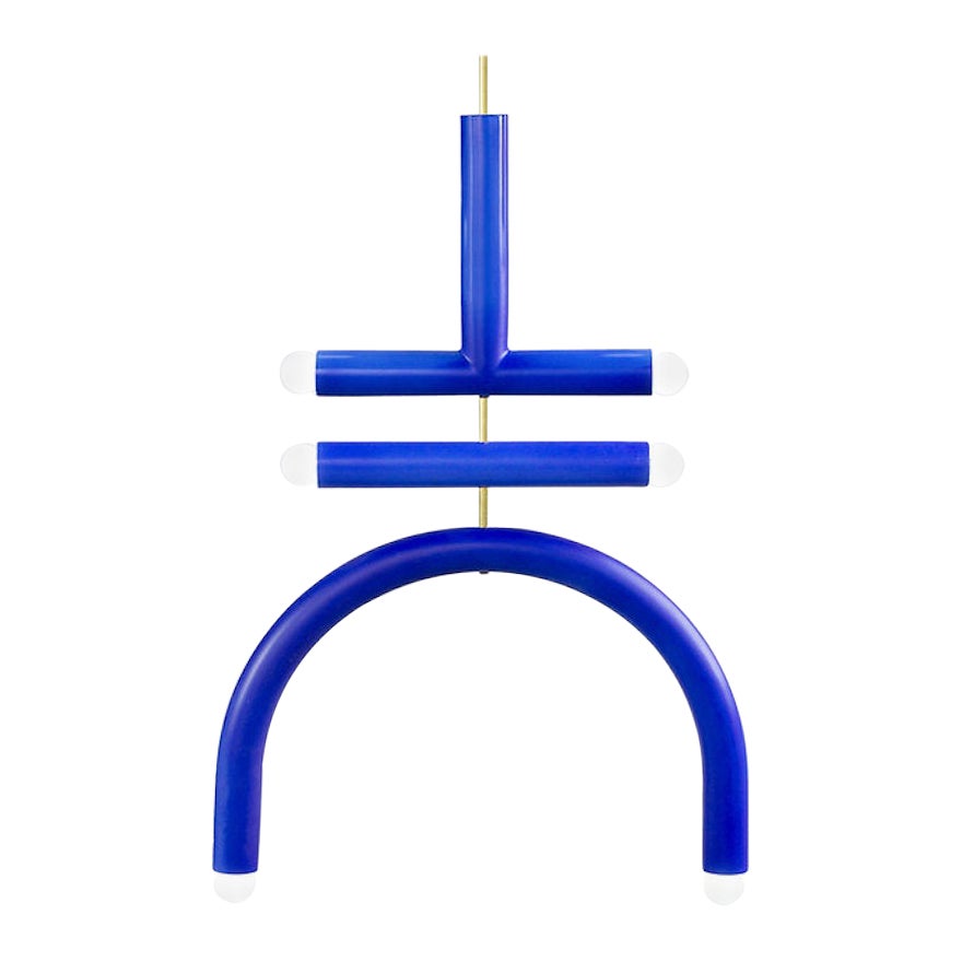 Ceramic Pendant Lamp 'TRN F2' by Pani Jurek, Blue Cobalt