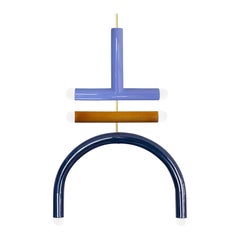 Lámpara colgante de cerámica "TRN F2" de Pani Jurek, Lila, Ocre y Azul Marino