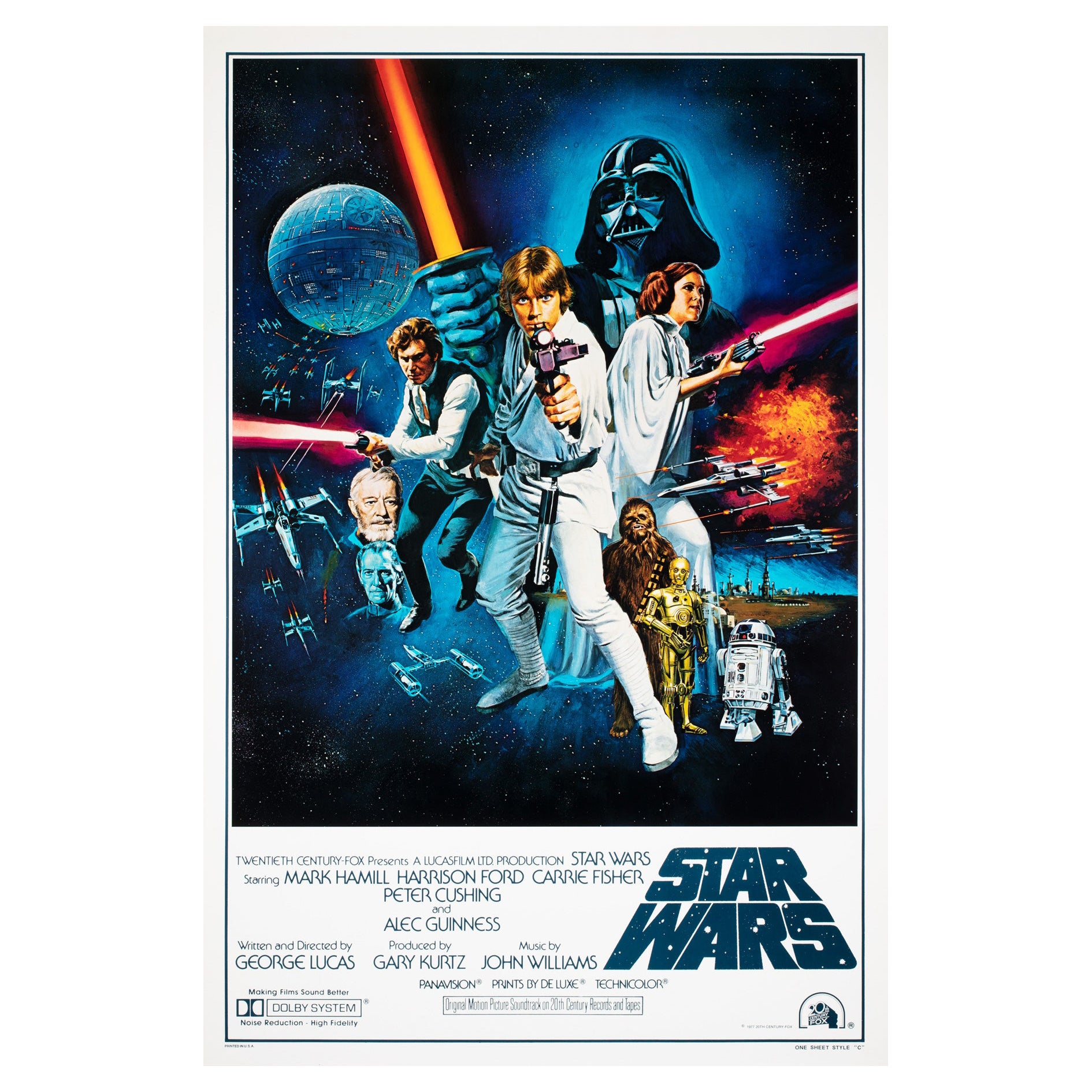 Affiche du film Star Wars US 1 Sheet US INTERNATIONAL STYLE Cl, 1977, CHANTREL