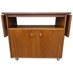 Mid-Century Modern Walnut Serving Cart