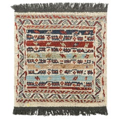 Rug & Kilim's Tribal Custom Rug Sample in Beige mit mehrfarbigen Mustern
