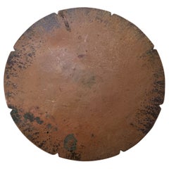 Arts & Crafts Hammered Copper Footed Tray / Charger, Early 20th Century