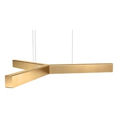 Customizable Pendant Lamp 'Y-Model' by Anour, Brushed Brass