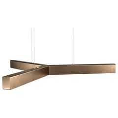 Customizable Pendant Lamp 'Y-Model' by Anour, Browned Brass