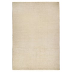 Rug & Kilim’s Solid Beige-Brown Rug in Tone-on-tone Contemporary Style