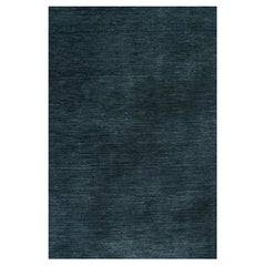 Rug & Kilim’s Contemporary Rug in Solid Black and Dark Gray Undertones