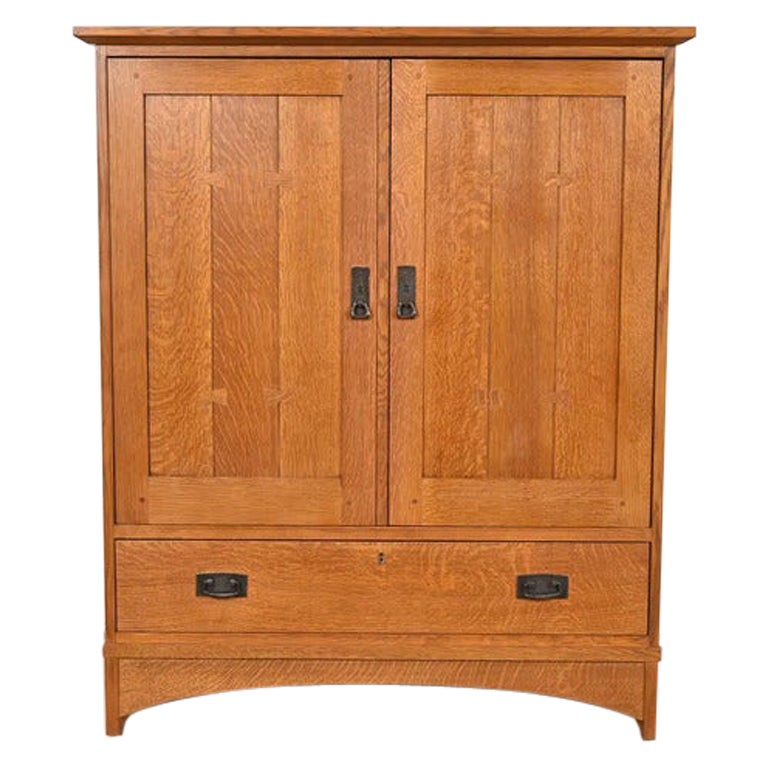Stickley Mission Oak Arts & Crafts Media Cabinet