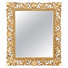 Italienischer Rokoko-Stil geschnitzt Gold vergoldet Spiegel C. 1940's