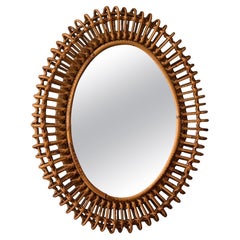 Bamboo and rattan mirror by Franco Albini, Italy 1960s