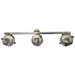 Ceiling Spotlight with Three Chromed Globes on a Bar by Sische, Germany, 1970s