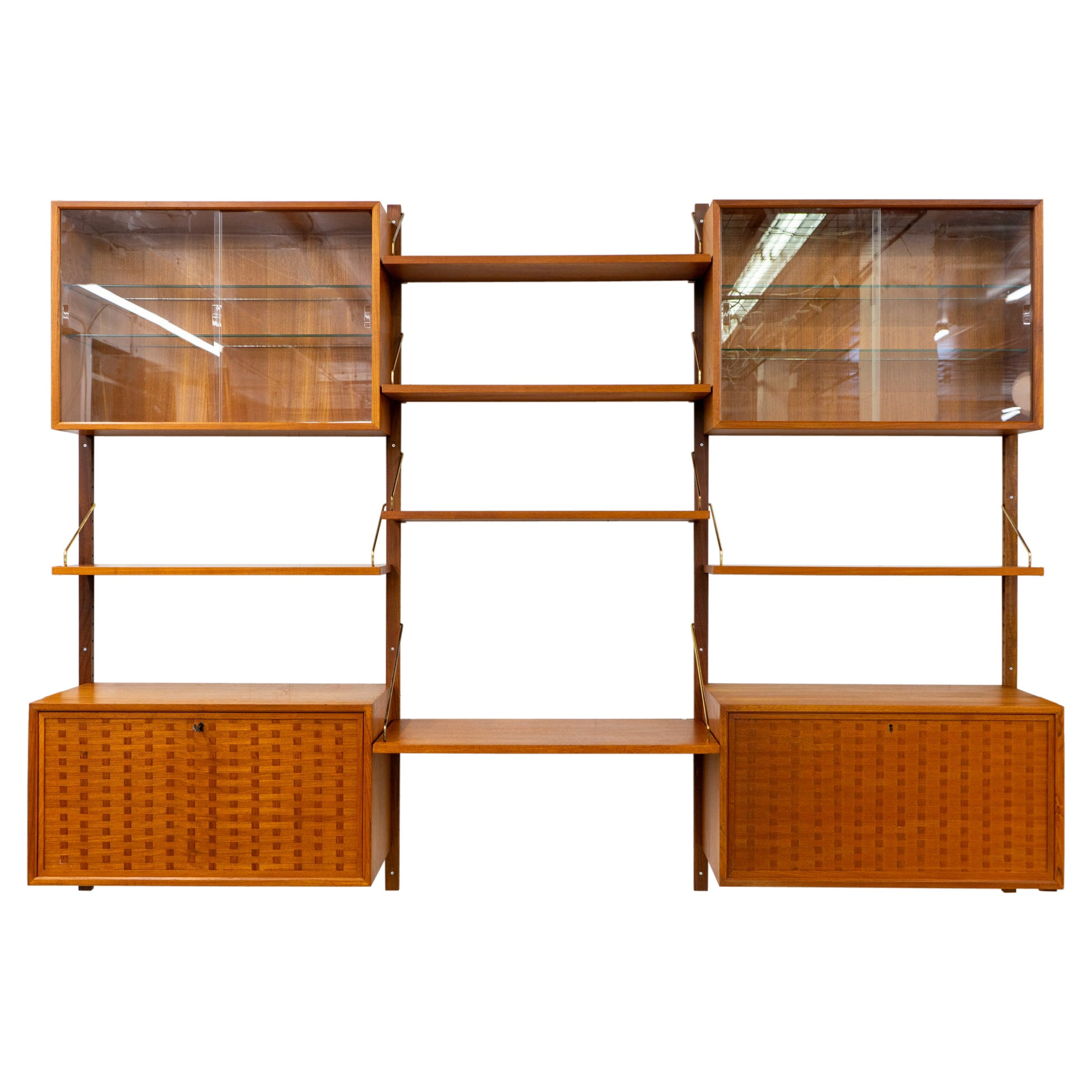 Danish Modern Teak Wall System by Poul Cadovius