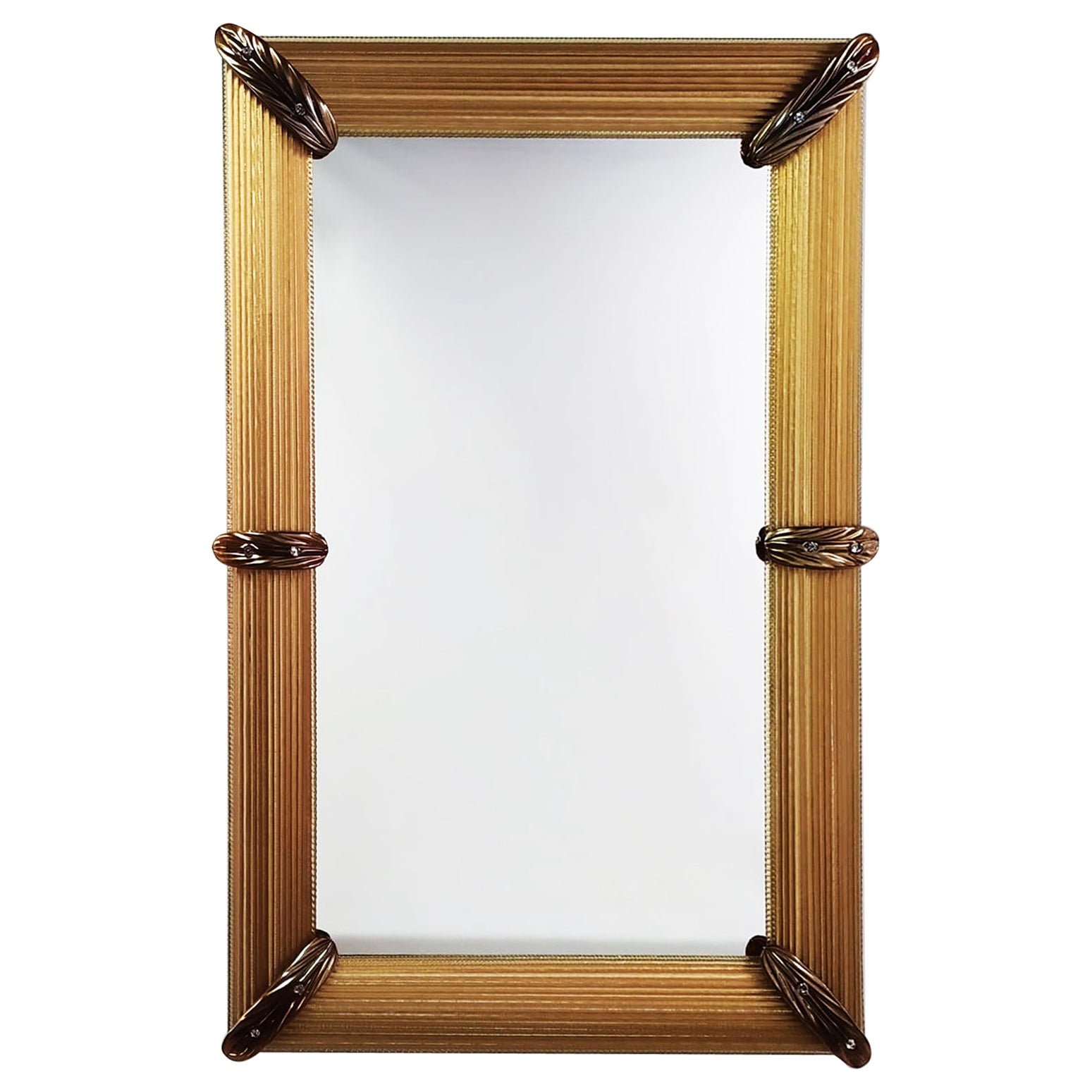 The Golden Hour, Contemporary Luxury Murano Glass Mirror by Fratelli Tosi Murano