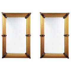 Set of 2 "The Golden Hour", Contemporary Luxury Murano Glass Mirror