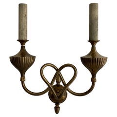Einzelne Wandlampe im Barockstil aus Messing, 1950er Jahre, Italien