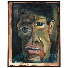Grotesque Watercolor Portrait