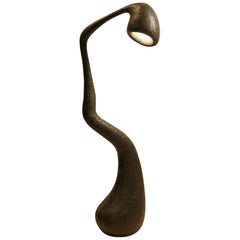 Floor Lamp ROSTKI, Black, Organic Bionic Design, Recycled Paper, Handmade