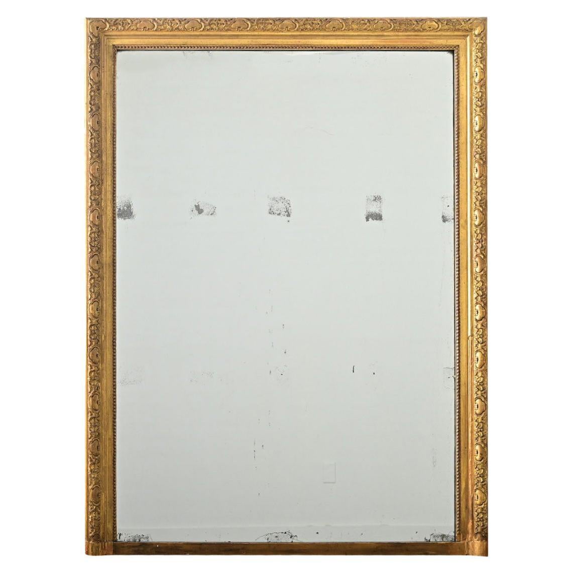 French 19th Century Gold Gilt Mantel Mirror
