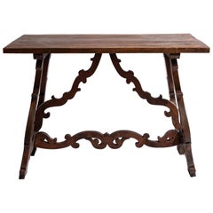 18th Century Italian Walnut Fratino Console Table