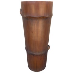Mid 20th Century Chinoiserie Trompe L'oeil Faux Bamboo Umbrella Stand