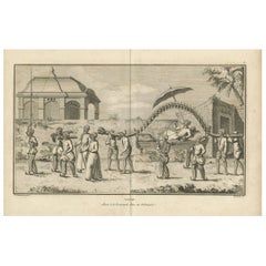 Nawab in Palanquin Procession – Sonnerat Indian Engraving, Paris 1806