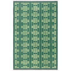 Doris Leslie Blau Mid-20th Century Swedish Double Sided Green Rug