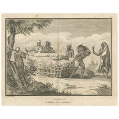 Hindu Funeral Ceremony – Vaishnavite Rites, Sonnerat Engraving, Paris 1806