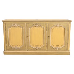 Used Baker Furniture French Provincial Louis XV Green Lacquered Sideboard Credenza