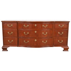 Baker Furniture Georgian Mahogany Bow Front Dresser or Credenza