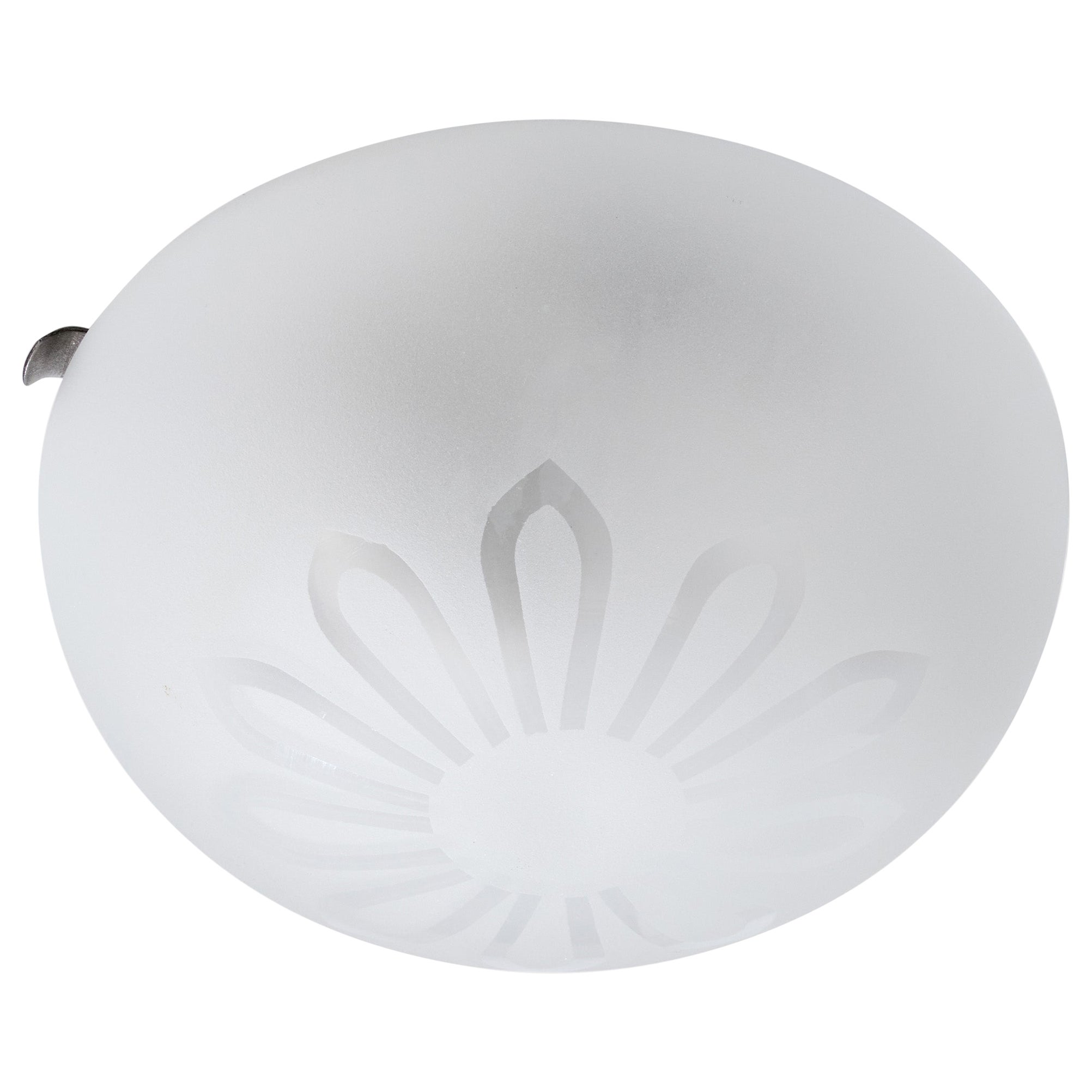 Swedish Designer, Flush Mount, Glass, Metal, Sweden, 1940s