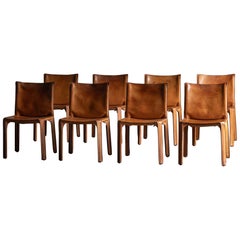 CAB 412 Stühle von Mario Bellini für Cassina, Italien, 1970er Jahre