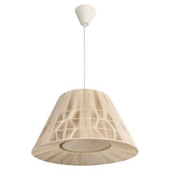 Schwedische Designerin, Pendelleuchte, Stoff, Schweden, 1970er Jahre