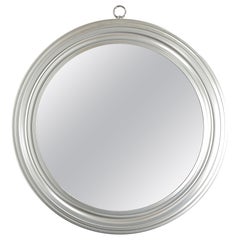 Sergio Mazza Round Aluminum Mid-Century Wall Mirror for Artemide Italy 1960/70s